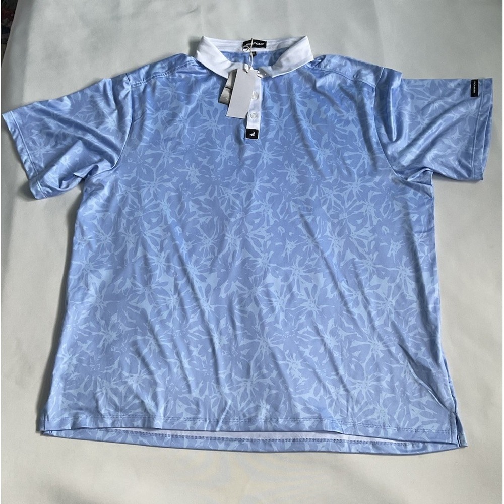 Surfcuz  Blue White Polo Shirt Short Sleeve Button Collar Size XXL
